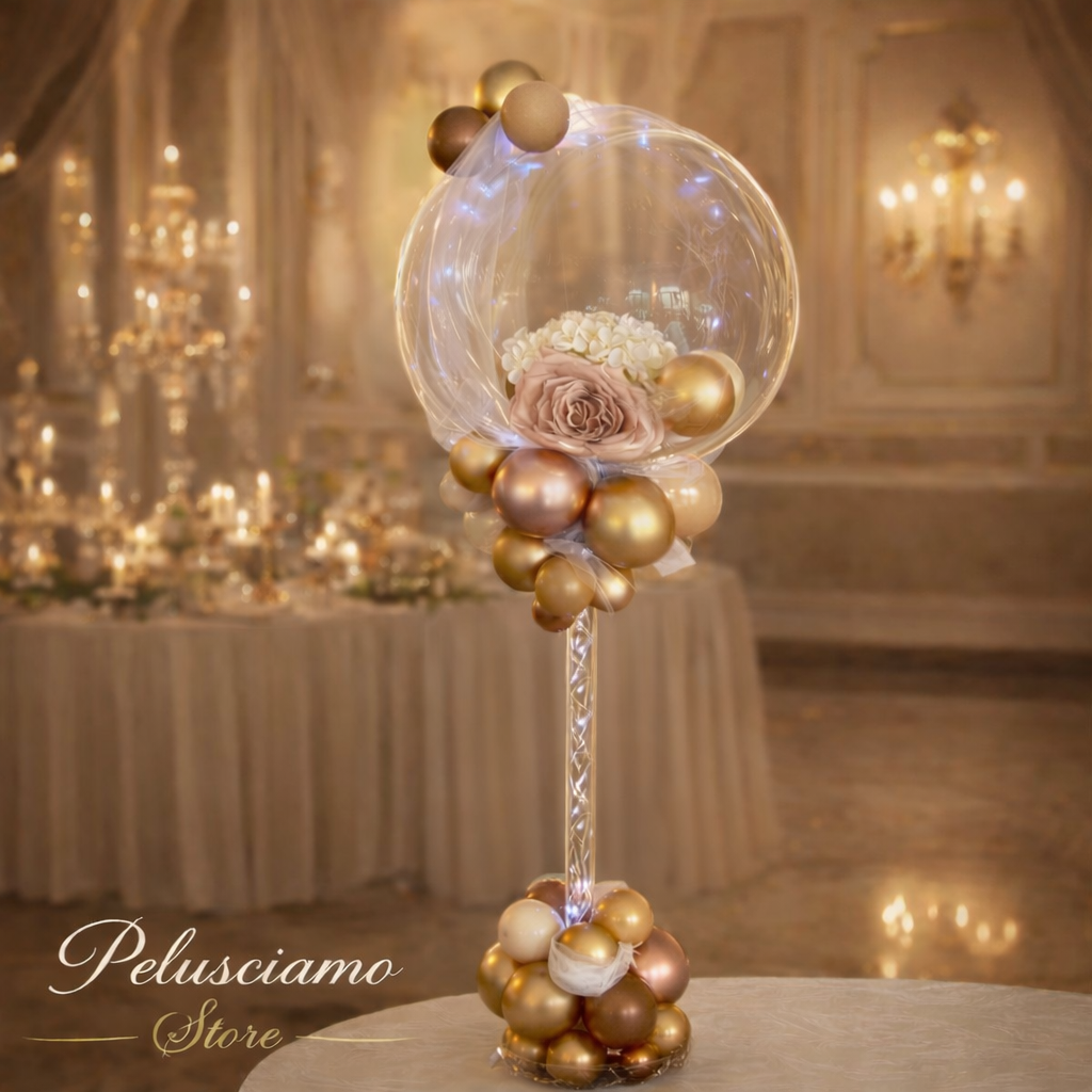 Struttura ad aria con fiori e led - BA 013
