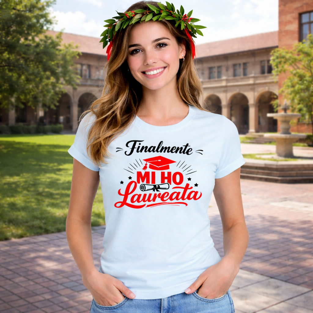 T-Shirt Donna Laurea "Mi ho Laureata" Personalizzabile – Idea regalo – PS 28870-029