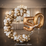 Arco mezza luna di Palloncini con un numeri - BA 017