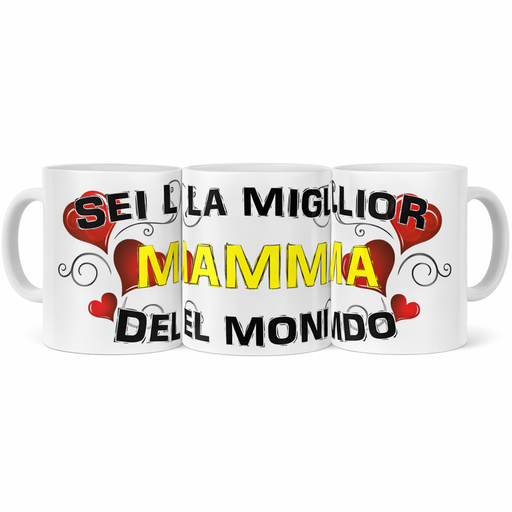 Tazza in Ceramica Personalizzabile “Miglior Mamma / Papà/ Sorella/ Fratello/...” – Tazza Personalizzata PS 09370-3043