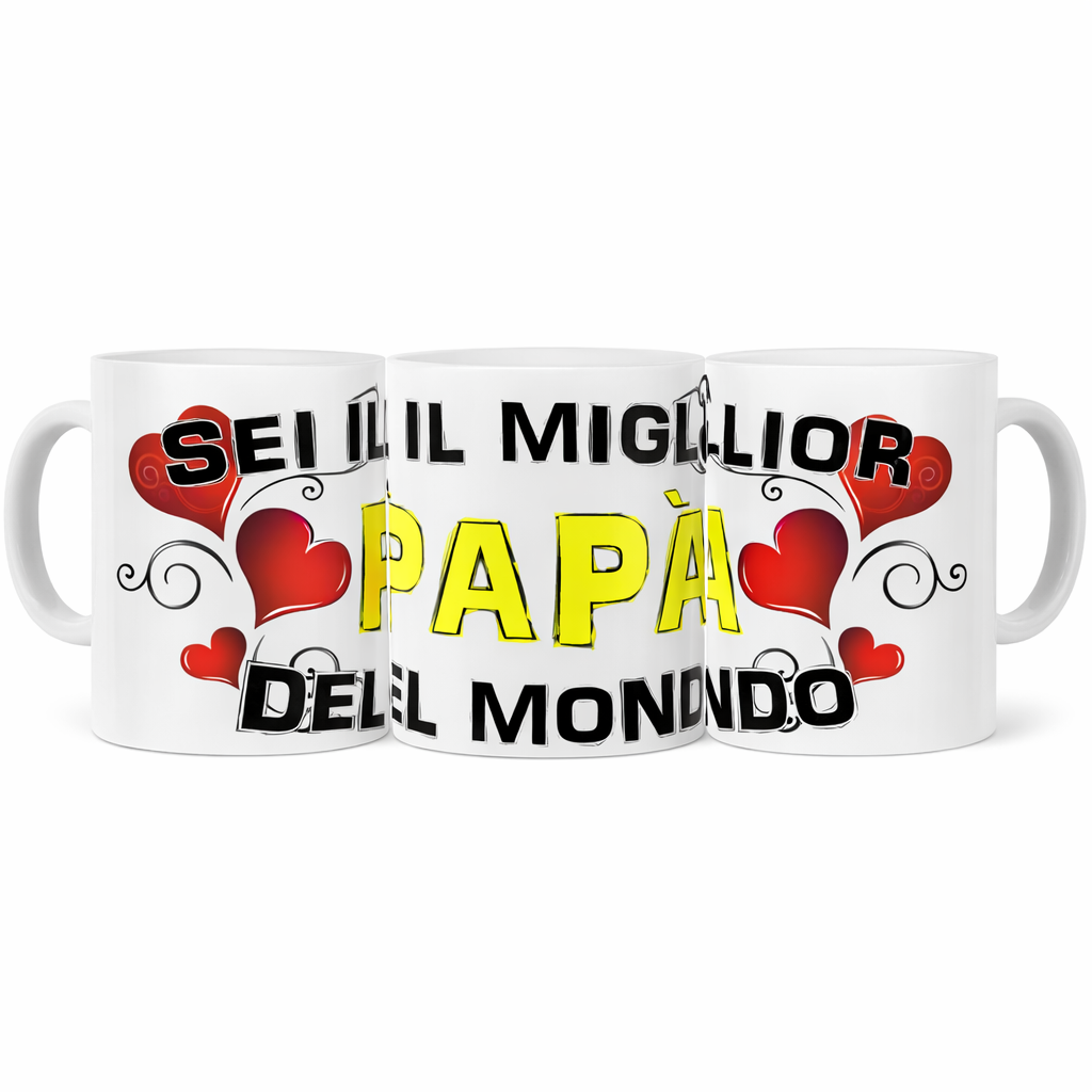 Tazza in Ceramica Personalizzabile “Miglior Mamma / Papà/ Sorella/ Fratello/...” – Tazza Personalizzata PS 09370-3043