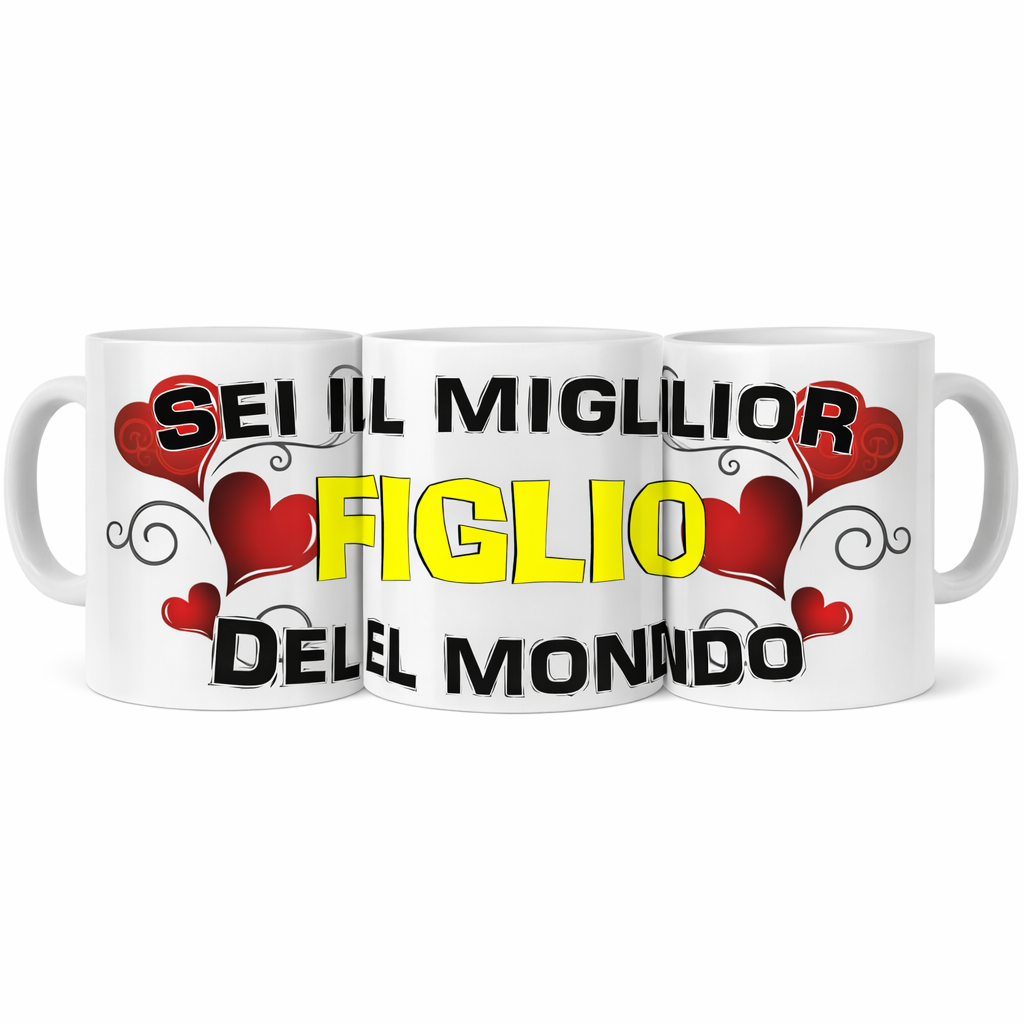 Tazza in Ceramica Personalizzabile “Miglior Mamma / Papà/ Sorella/ Fratello/...” – Tazza Personalizzata PS 09370-3043