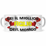 Tazza in Ceramica Personalizzabile “Miglior Mamma / Papà/ Sorella/ Fratello/...” – Tazza Personalizzata PS 09370-3043