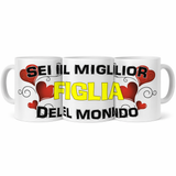 Tazza in Ceramica Personalizzabile “Miglior Mamma / Papà/ Sorella/ Fratello/...” – Tazza Personalizzata PS 09370-3043