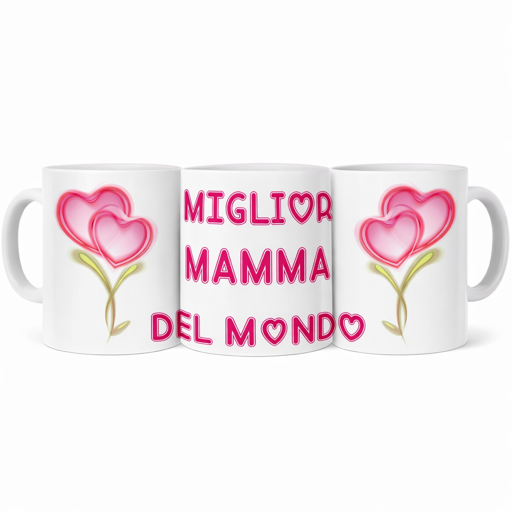Tazza in Ceramica Personalizzabile “Miglior Mamma / Amica / Zia / Nonna” – Tazza Personalizzata PS 09370-3042