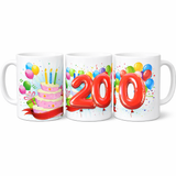 Tazza in Ceramica “Torta Auguri” con Palloncini – Personalizzabile – Idea Regalo Compleanno – PS 09370-0001