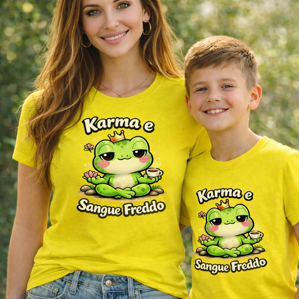 T-shirt Adulto e Bambino Unisex – Rana Karma e sangue freddo - PS 27431-A140