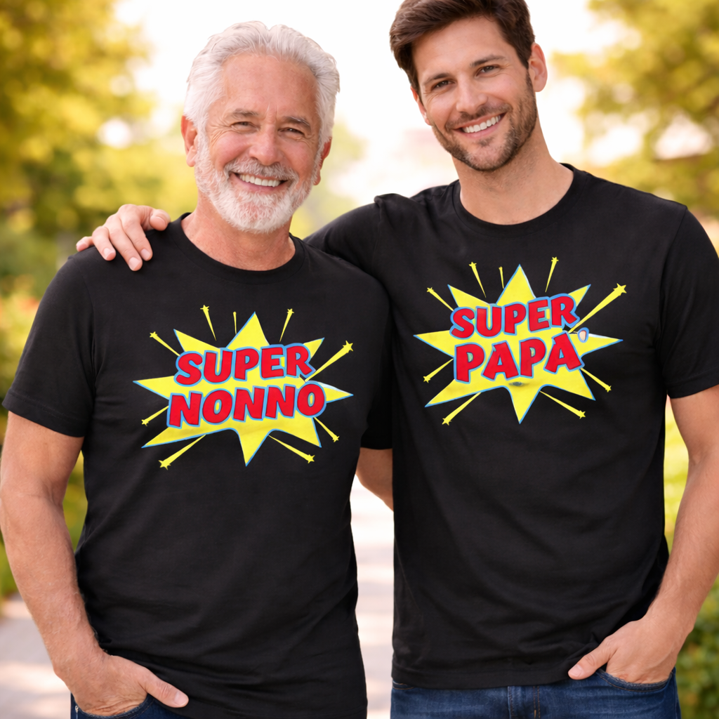 T-Shirt Personalizzabile Unisex “Super Papà/Nonno/Zio/...”  – PS 27431-A037-super