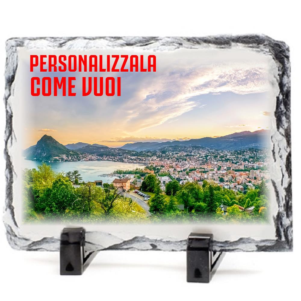 Cornice in Pietra Ardesia Rettangolare – Gadget Personalizzato 15×20 cm PS 14980