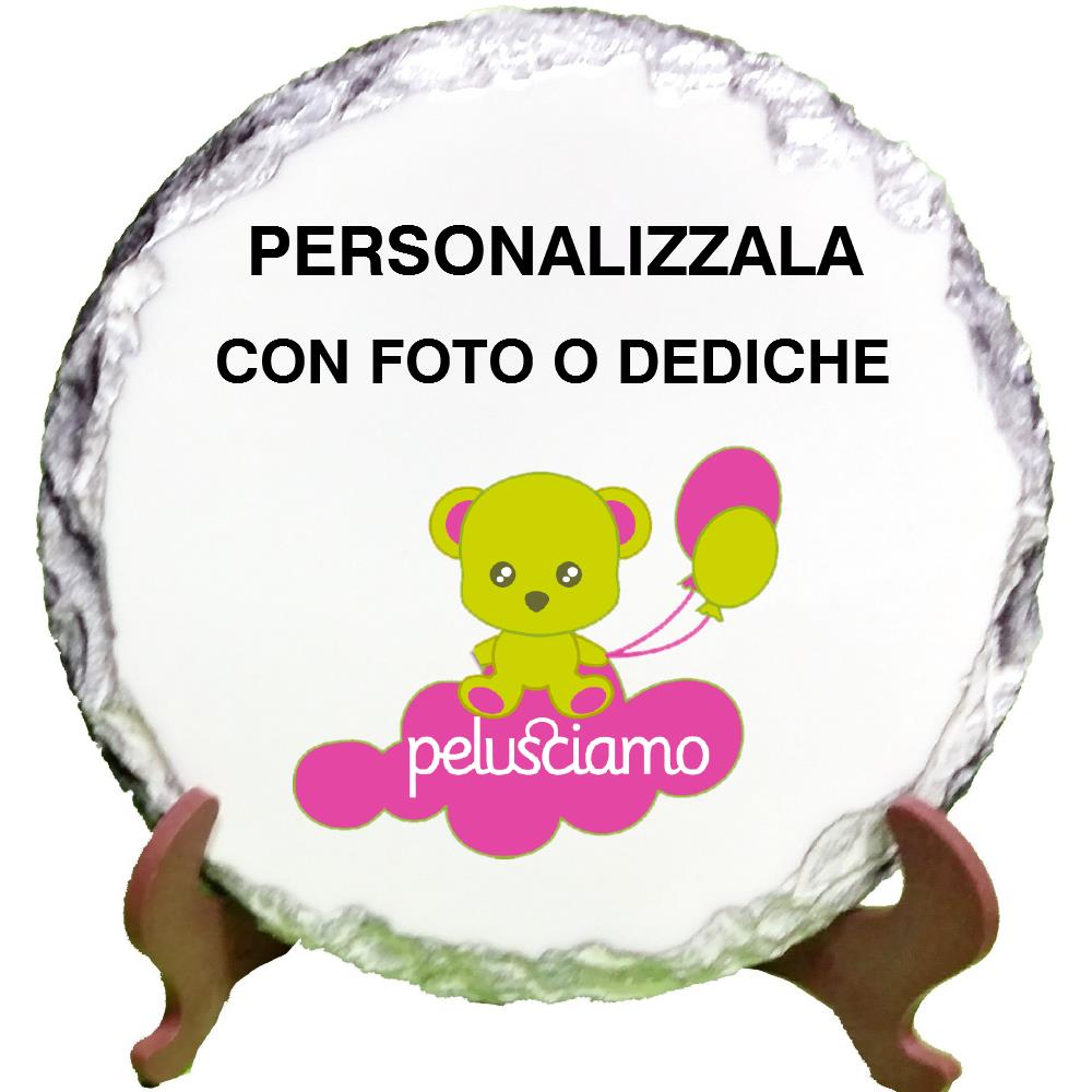 Cornice in Pietra Ardesia Tonda – Gadget Personalizzato 10×10 cm PS 13095
