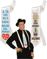 Cravatta In Raso Bianca Personalizzabile Con Foto o Frasi 100% Poliestere PS 05197 PRS