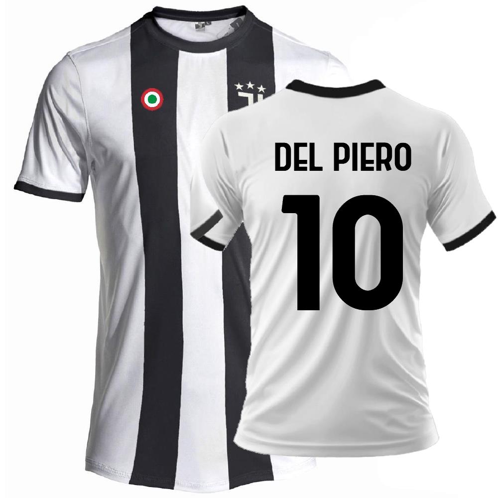 Maglia Calcio Juventus Bianco Nera – Replica Ufficiale Juventus FC 2024/2025 – Personalizzabile con Nome e Numero PS 41410