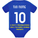 Body Neonato Italia Personalizzabile Con Nome e Numero Nazionale Italiana PS 28180-0019