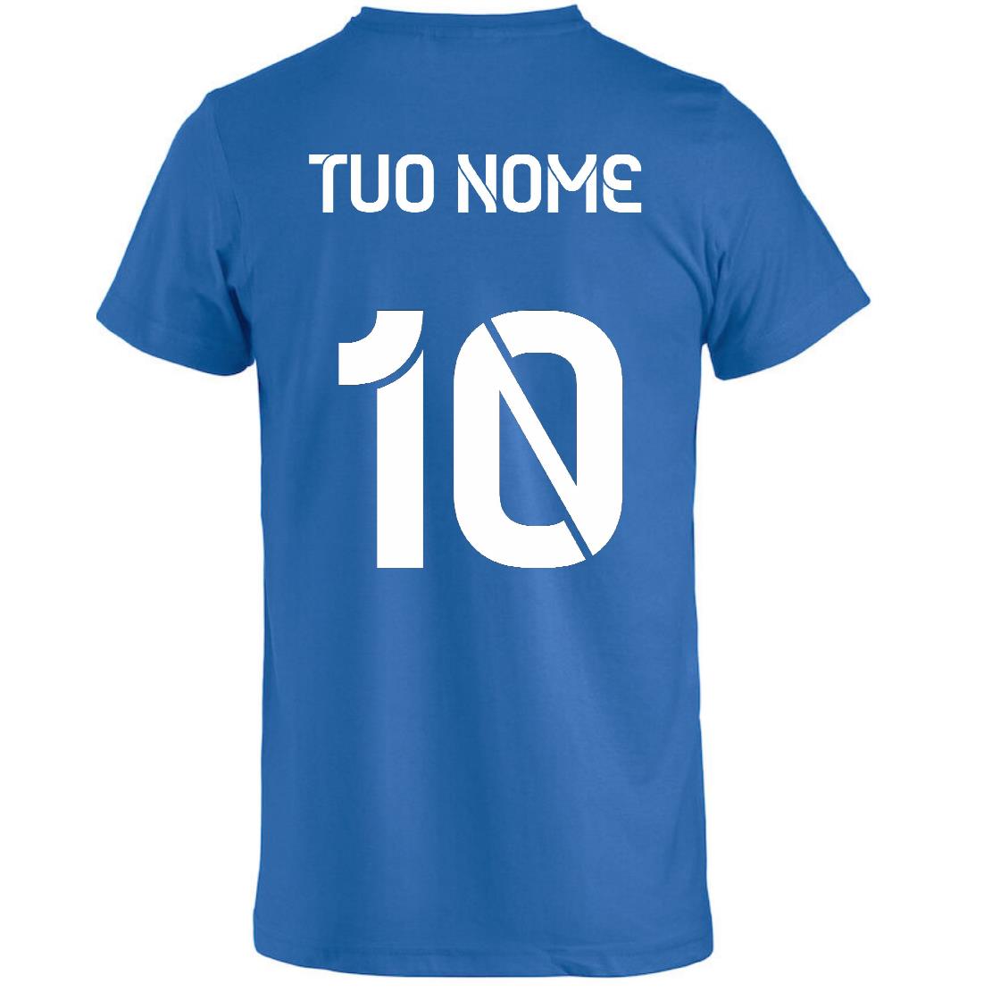 T-Shirt Italia Personalizzabile con Nome e Numero – Cotone  PS 27431-A096