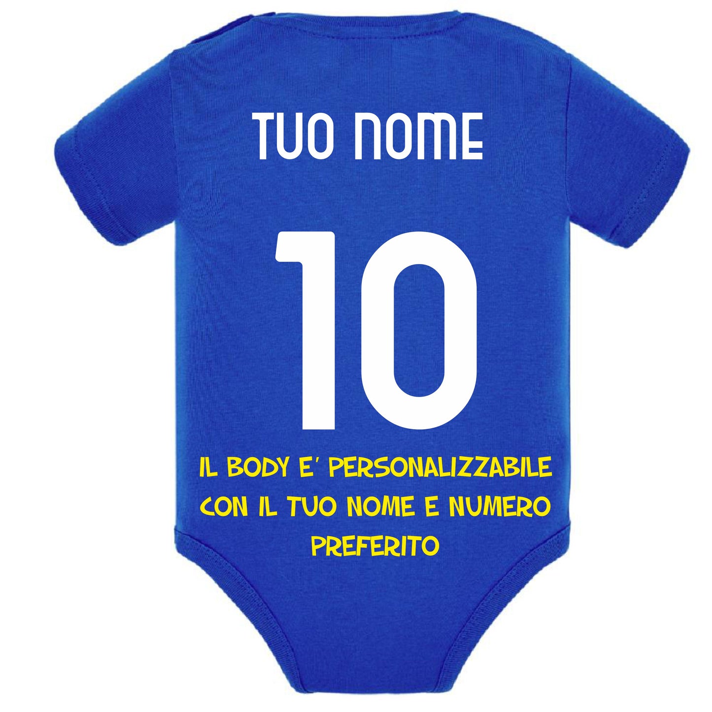 Body Neonato Italia Personalizzabile Con Nome e Numero Calcio Nazionale Italiana  PS 28180-0020