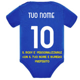 Body Neonato Italia Personalizzabile Con Nome e Numero Calcio Nazionale Italiana  PS 28180-0020