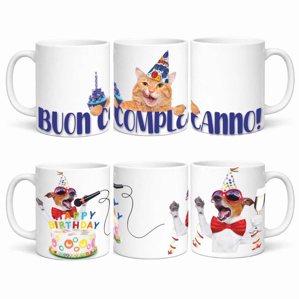 Tazza in Ceramica “Buon compleanno / Happy birthday” – Tazza Personalizzata PS 09370-0002