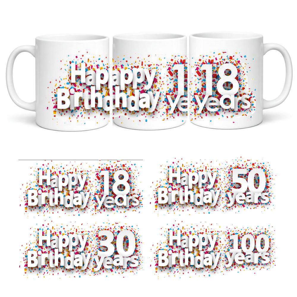 Tazza in Ceramica Happy Birthday – Tazza Personalizzata PS 09370-0003
