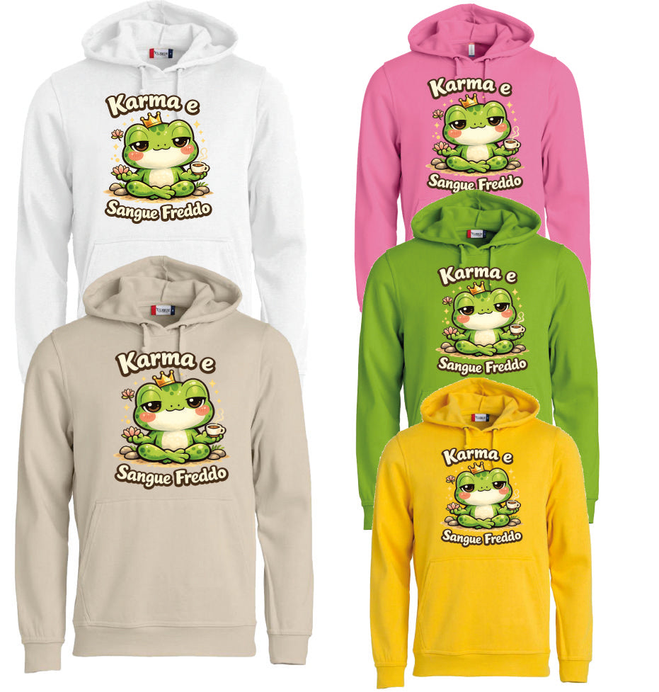 Felpa con Cappuccio Adulto e Bambino Unisex – Karma e sangue freddo - PS 28505-0005