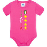 Body Neonato Italia Personalizzabile Con Nome e Numero Calcio Nazionale Italiana  PS 28180-0020