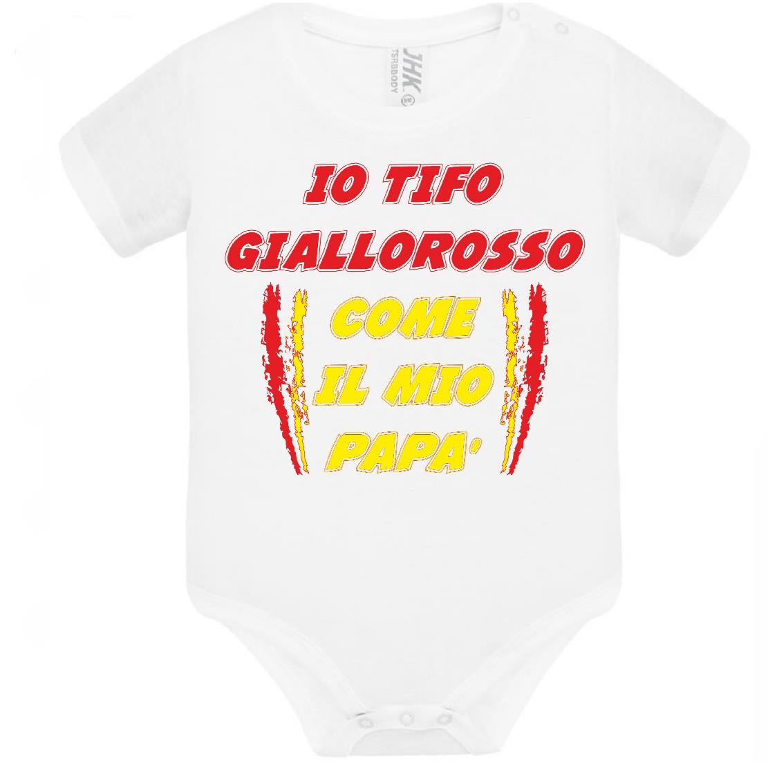 Body Neonato Tifosi Calcio Personalizzabile Roma Napoli Torino o La Tua Squadra Del Cuore 100% Cotone PS 28180-0041 PRS