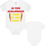 Body Neonato Tifosi Calcio Personalizzabile Roma Napoli Torino o La Tua Squadra Del Cuore 100% Cotone PS 28180-0041 PRS