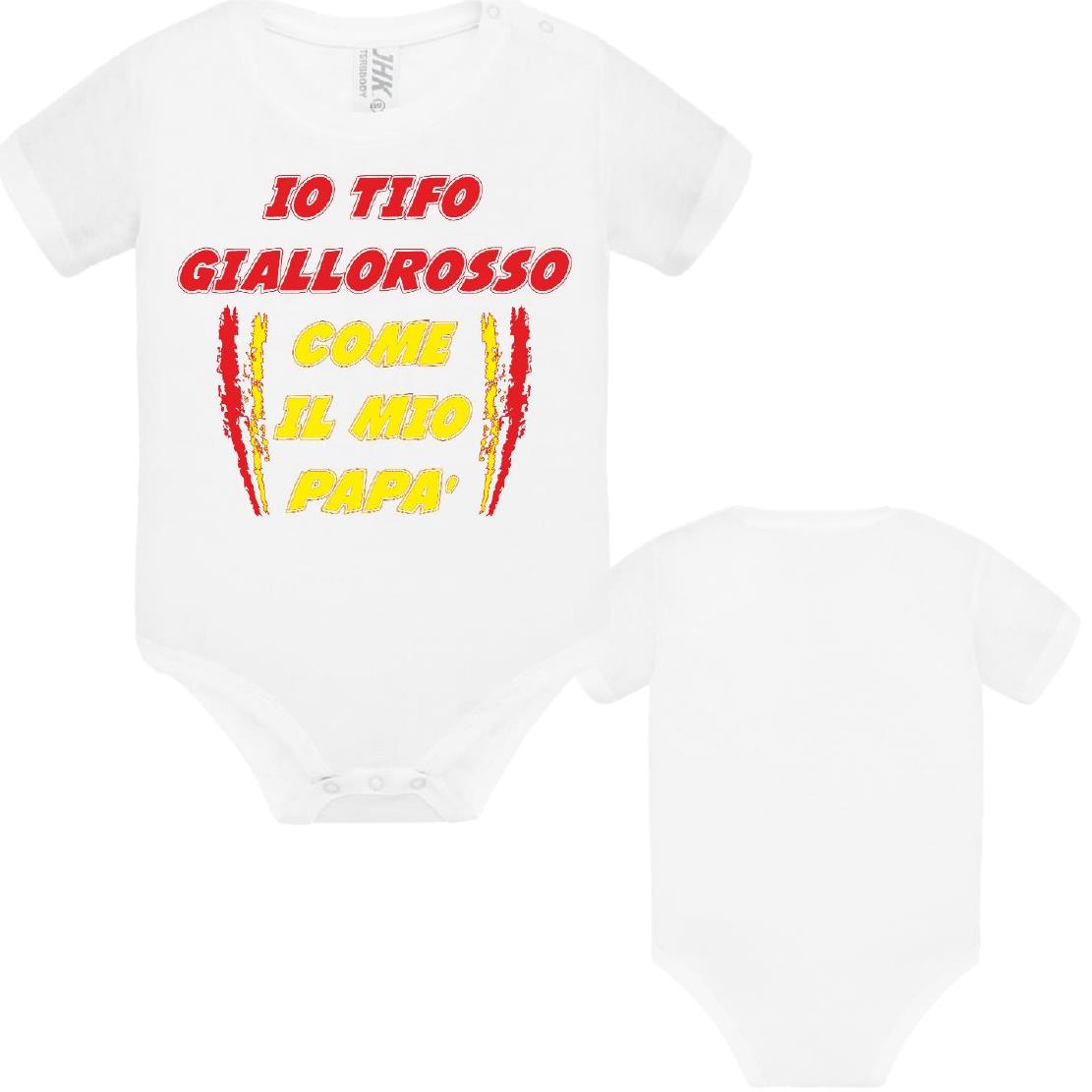 Body Neonato Tifosi Calcio Personalizzabile Roma Napoli Torino o La Tua Squadra Del Cuore 100% Cotone PS 28180-0041 PRS