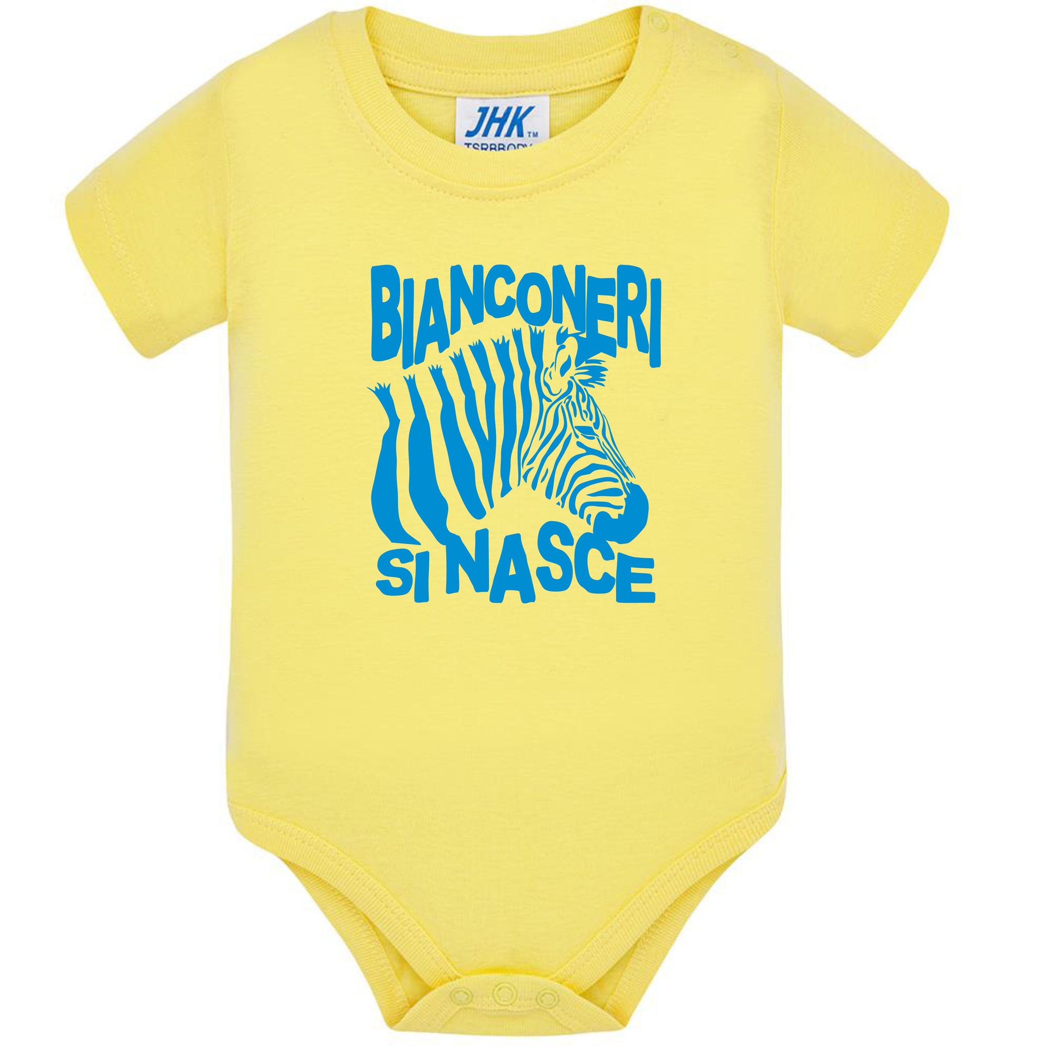 Body Neonato “Bianconeri Si Nasce” Zebra Bianco Nera 100% Cotone PS 28180-0010
