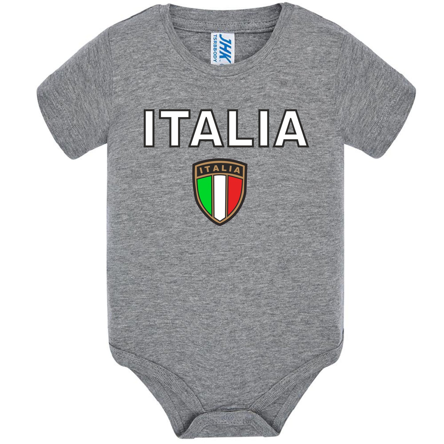 Body Neonato Italia Personalizzabile Con Nome e Numero 100% Cotone Forza Azzurri PS 28180-0017