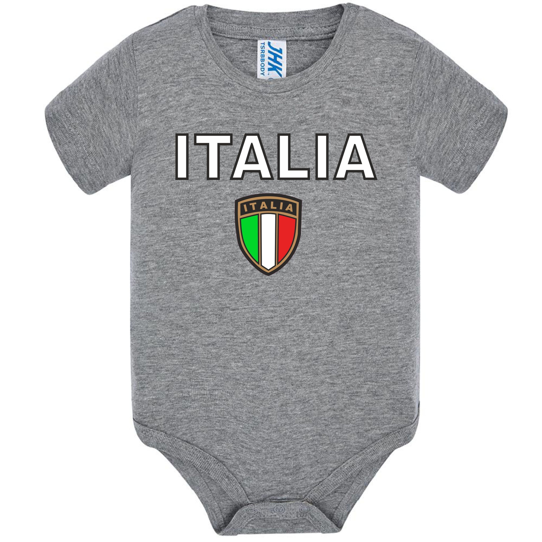 Body Neonato Italia Personalizzabile Con Nome e Numero 100% Cotone Forza Azzurri PS 28180-0017