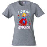 T-Shirt Donna “I Love My Supermom” – Idea Regalo Festa della Mamma – PS 28870-015 PRS
