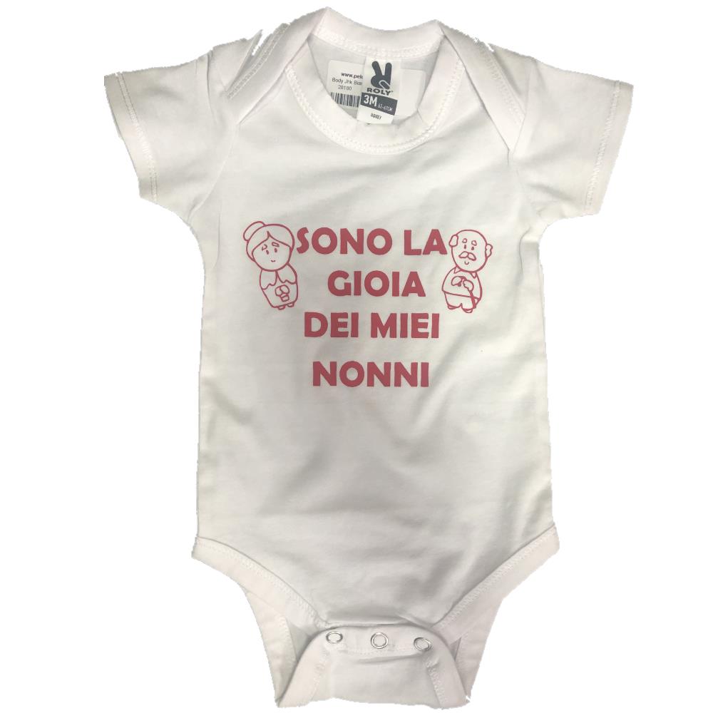 Body Neonato “Sono La Gioia Dei Miei Nonni” 100% Cotone Idea Regalo PS 28180-0008