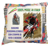 Cuscino Personalizzabile con Foto o Frasi – Quadrato Bicolore – Cod. 10746 PRS