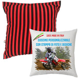 Cuscino Personalizzabile con Foto o Frasi – Quadrato Bicolore – Cod. 10746 PRS