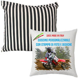 Cuscino Personalizzabile con Foto o Frasi – Quadrato Bicolore – Cod. 10746 PRS