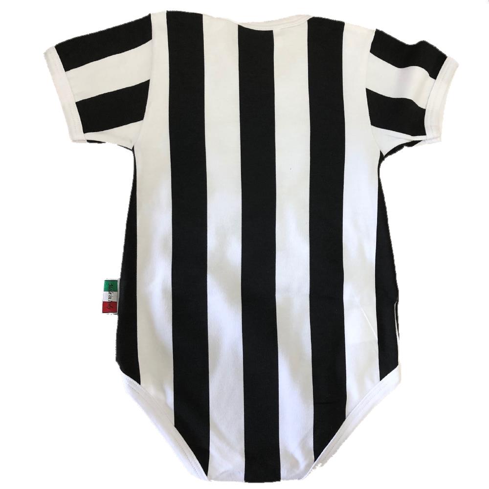 Body Neonato Bianco Nero  – Personalizzabile Con Nome e Numero PS 32764