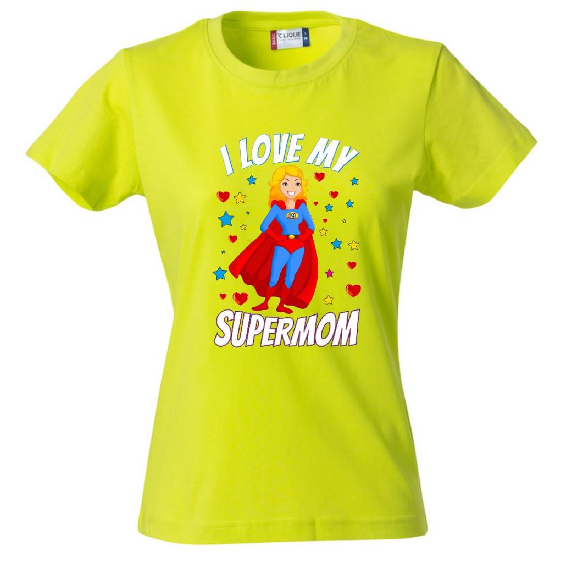 T-Shirt Donna “I Love My Supermom” – Idea Regalo Festa della Mamma – PS 28870-015 PRS