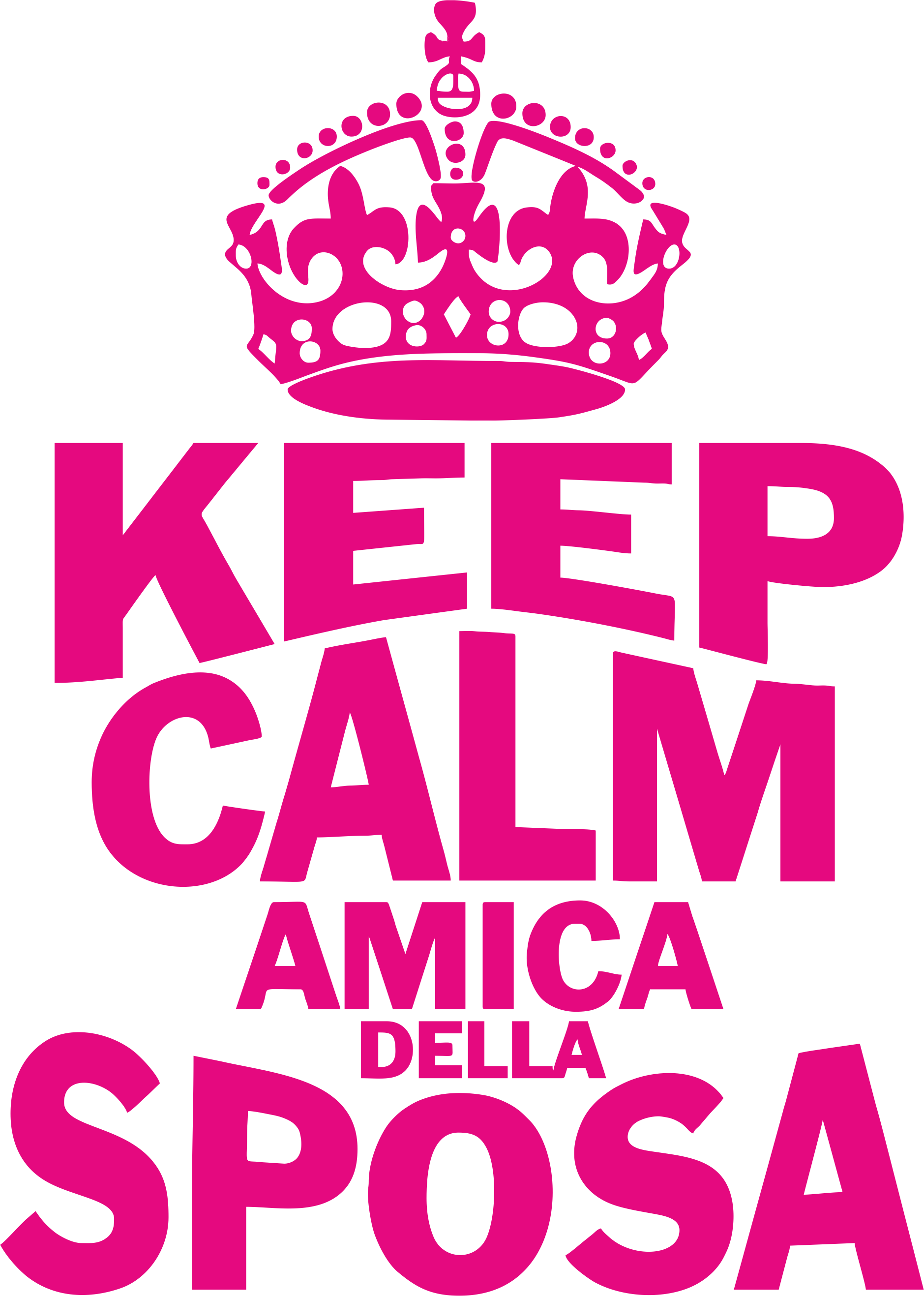 T-Shirt Donna “Keep Calm” – La Sposa / Amica della Sposa / Mamma della Sposa – PS 28870-009 PRS