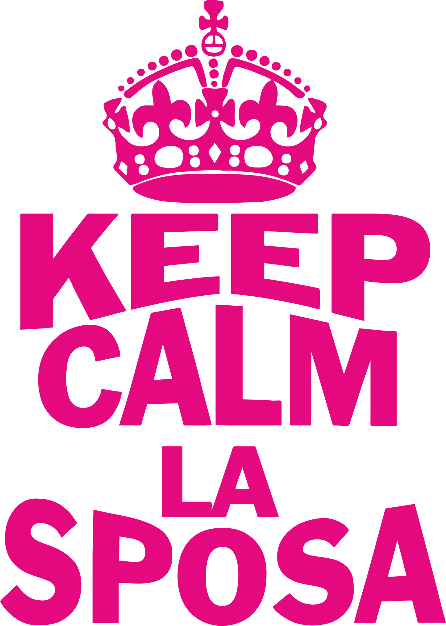 T-Shirt Donna “Keep Calm” – La Sposa / Amica della Sposa / Mamma della Sposa – PS 28870-009 PRS