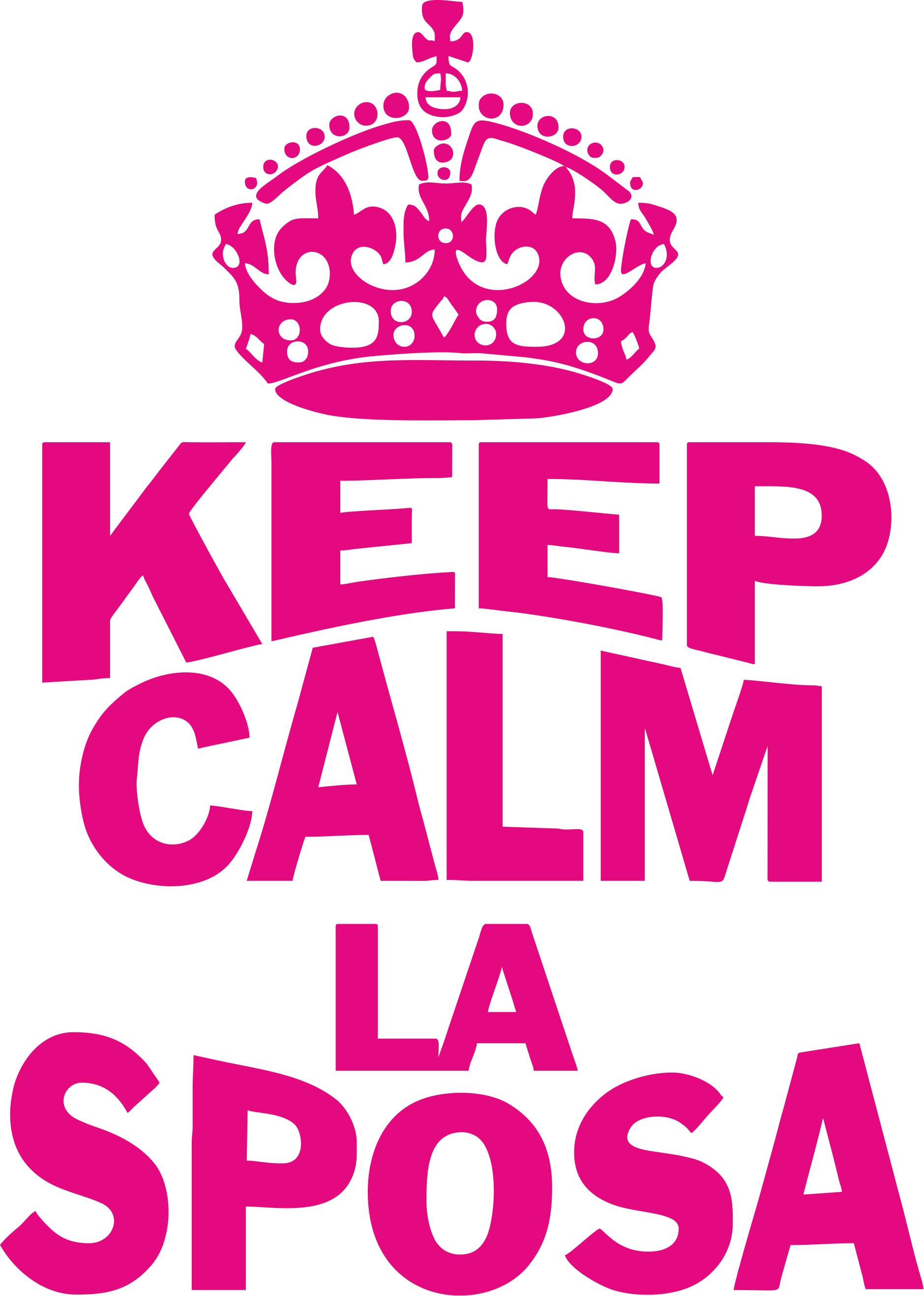 T-Shirt Donna “Keep Calm” – La Sposa / Amica della Sposa / Mamma della Sposa – PS 28870-009 PRS