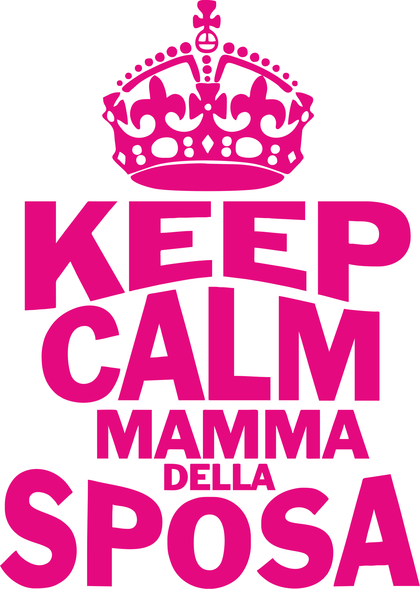 T-Shirt Donna “Keep Calm” – La Sposa / Amica della Sposa / Mamma della Sposa – PS 28870-009 PRS
