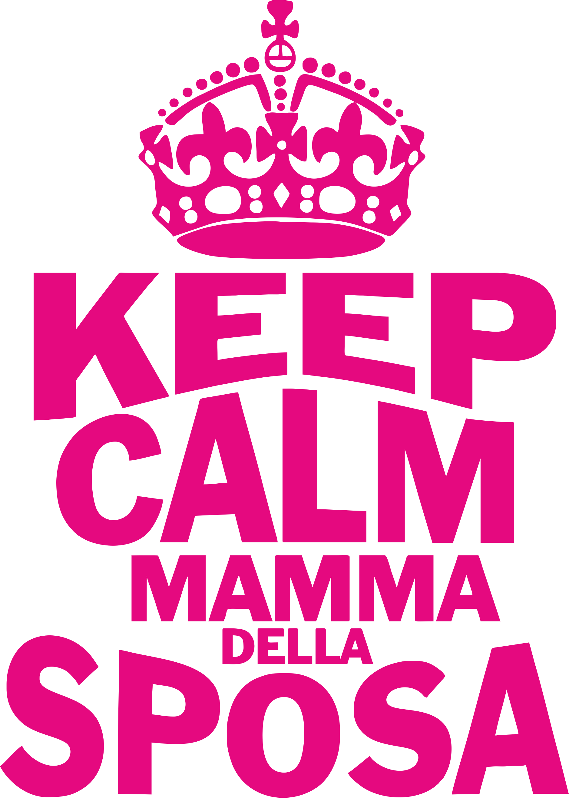 T-Shirt Donna “Keep Calm” – La Sposa / Amica della Sposa / Mamma della Sposa – PS 28870-009 PRS