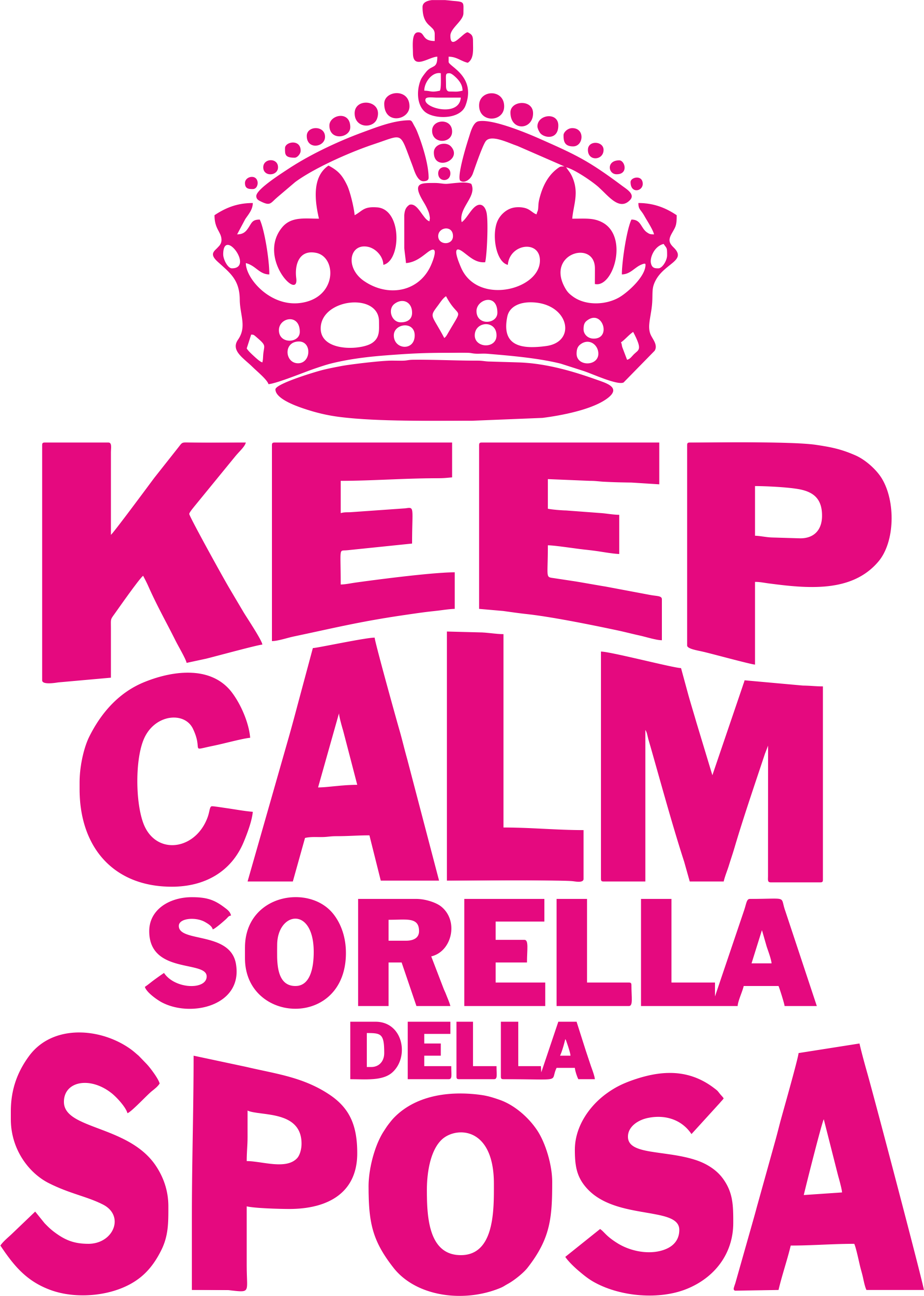 T-Shirt Donna “Keep Calm” – La Sposa / Amica della Sposa / Mamma della Sposa – PS 28870-009 PRS