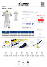 Completo Calcio Zeus Personalizzabile Kit Bolt – Maglia, Pantaloncino e Calzettoni – PS 46582 PRS