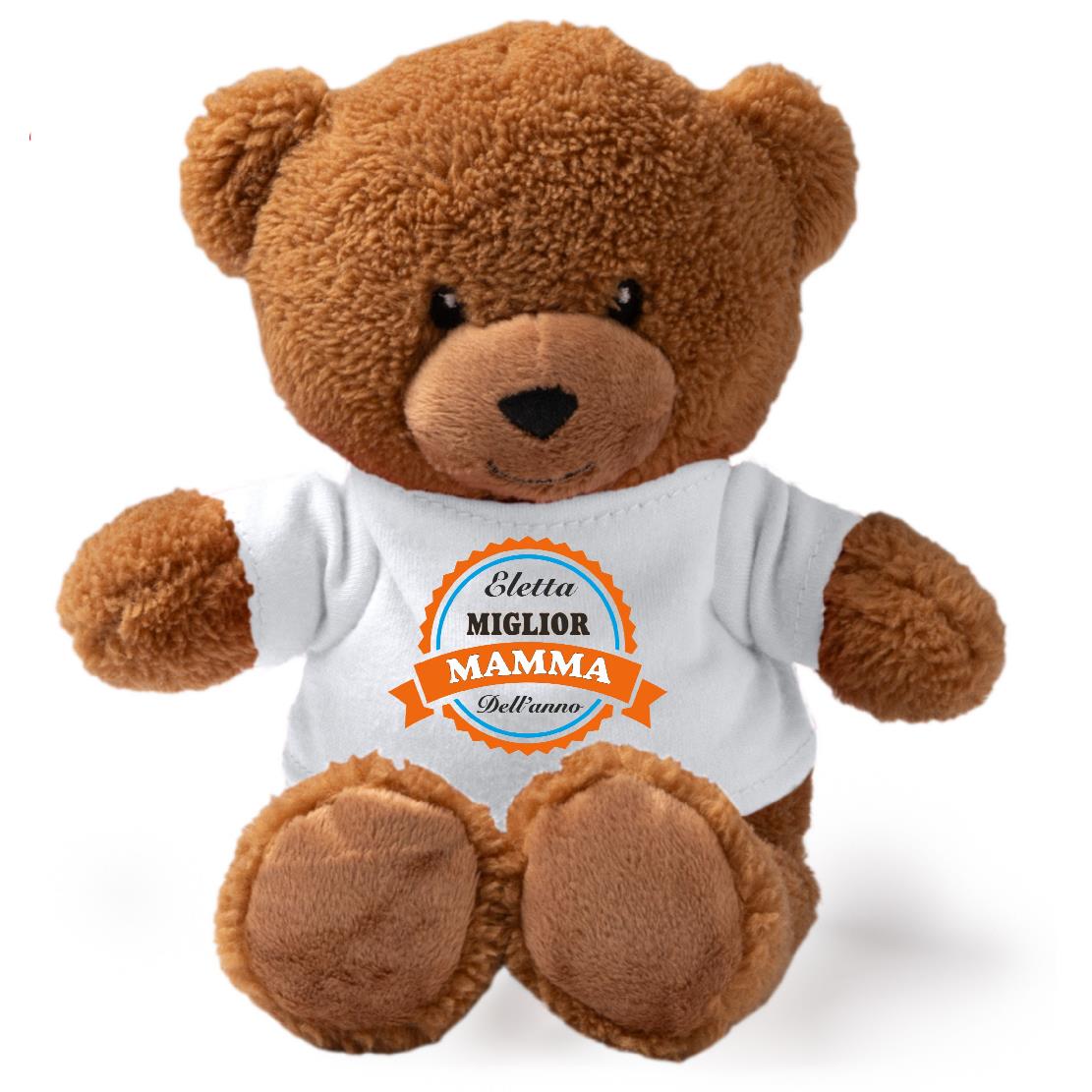 Peluche Orsetto “Eletta Miglior Mamma / Papà / Zio / Nonno” – Personalizzabile con Nome | Teddy Bear 18 cm PS 33790-007