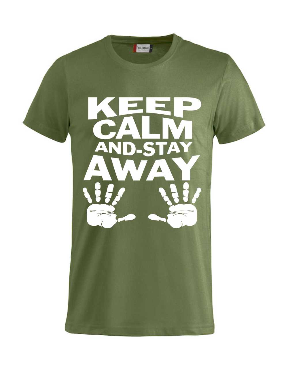 T-Shirt “Keep Calm And Stay Away” Uomo – Maglietta Simpatica con Stampa – PS 27431-A013