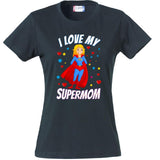 T-Shirt Donna “I Love My Supermom” – Idea Regalo Festa della Mamma – PS 28870-015 PRS