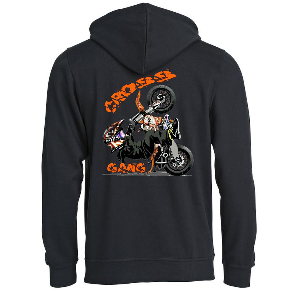 Felpa Con Cappuccio Cross Gang Riders Motocross Motard Uomo Ragazzo PS 32714-013