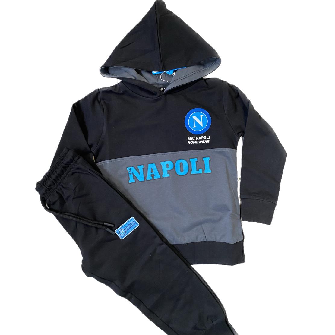 Pigiama SSC Napoli Ufficiale in Cotone Garzato – Personalizzabile con Nome – PS 41390/41391