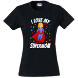 T-Shirt Donna “I Love My Supermom” – Idea Regalo Festa della Mamma – PS 28870-015 PRS